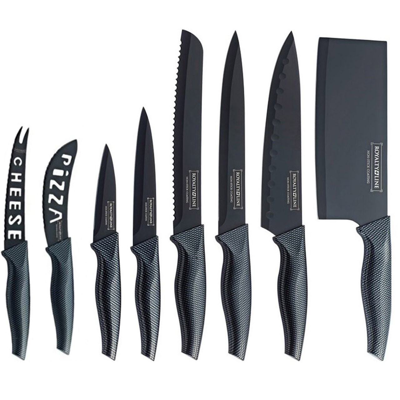 ست چاقوی آشپزخانه 8 پارچه رویالتی لاین مدل RL CB8C