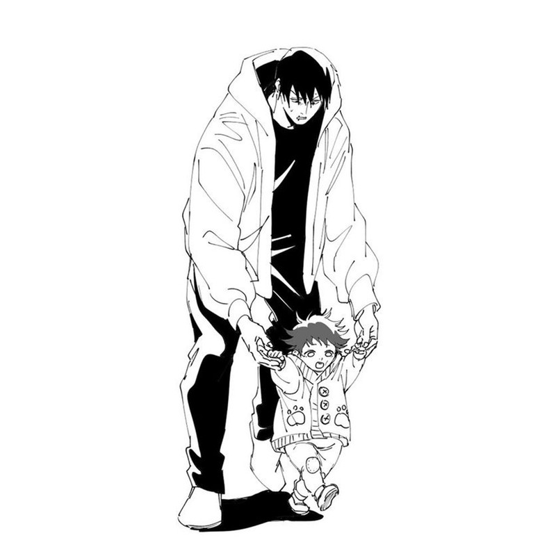 استیکر لپ تاپ و موبایل مدل انیمه طرح جوجوتسو کایسن توجی فوشیگورو Jujutsu Kaisen Toji Fushiguro کد 429