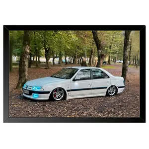 تابلو بکلیت طرح ماشین و خودرو پژو پارس مدل b-po1521 فریم مشکی