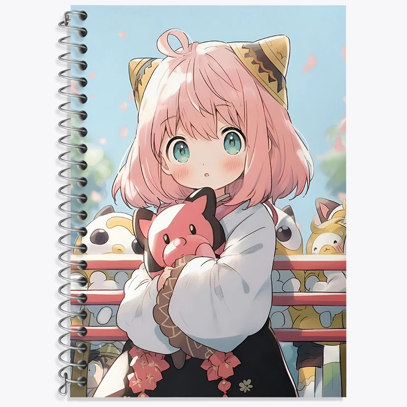 دفتر زبان 50 برگ خندالو مدل سه خط طرح آنیا انیمه اسپای ایکس کد N3678