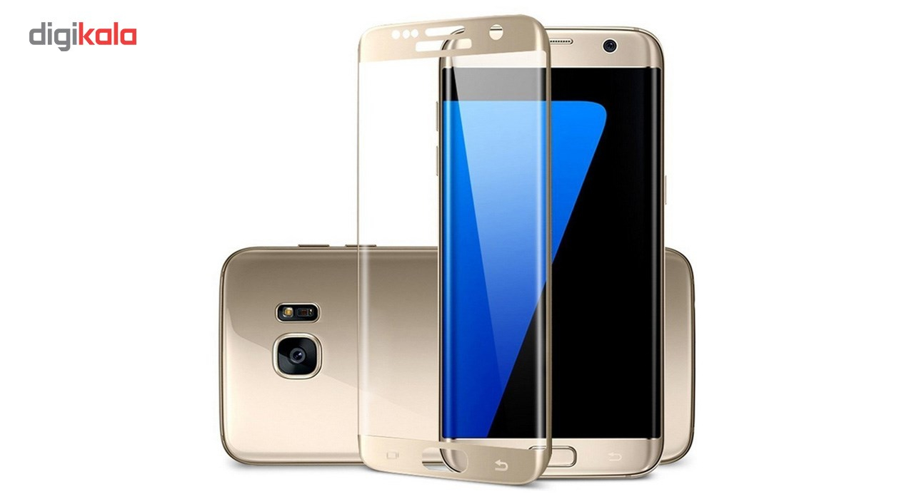 محافظ صفحه نمایش شیشه ای تمپرد مدل Full Cover مناسب برای گوشی موبایل سامسونگ Galaxy S7 Edge