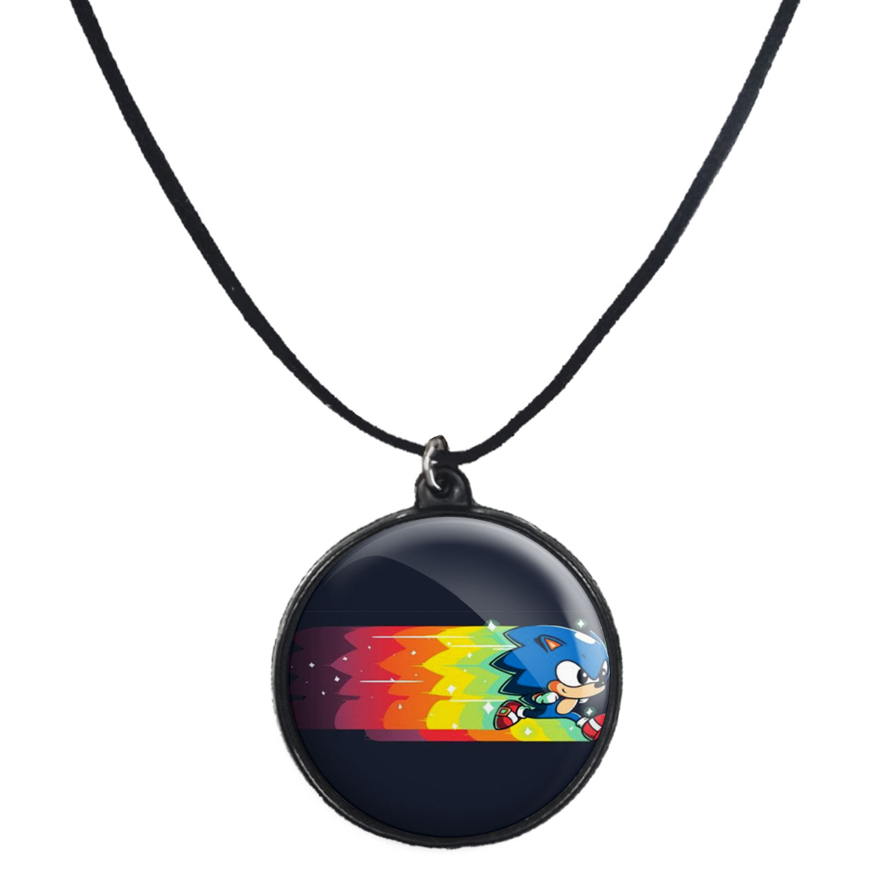 گردنبند پرمانه طرح سونیک کد pmb.15067 مدل دو طرفه