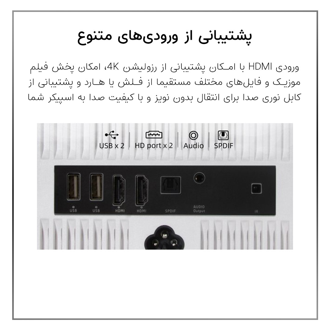 ویدئو پروژکتور وی وی برایت مدل D3000 به همراه پرده نمایش