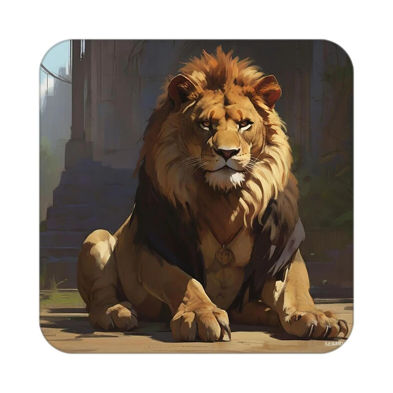 زیر لیوانی کاکتی طرح شیر مدل mp23010