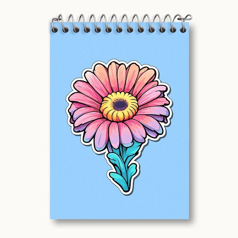 دفتر یادداشت 50 برگ خندالو مدل گل و گیاه کد 36607