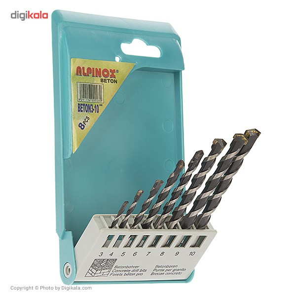 مجموعه 8 عددی مته الماسه آلپینوکس مدل Beton3-10