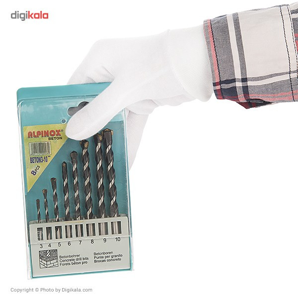 مجموعه 8 عددی مته الماسه آلپینوکس مدل Beton3-10