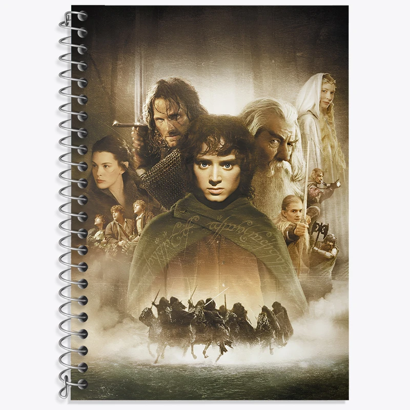 دفتر زبان 50 برگ خندالو مدل دو خط طرح ارباب حلقه ها (Lord of the Rings)  کد N2656