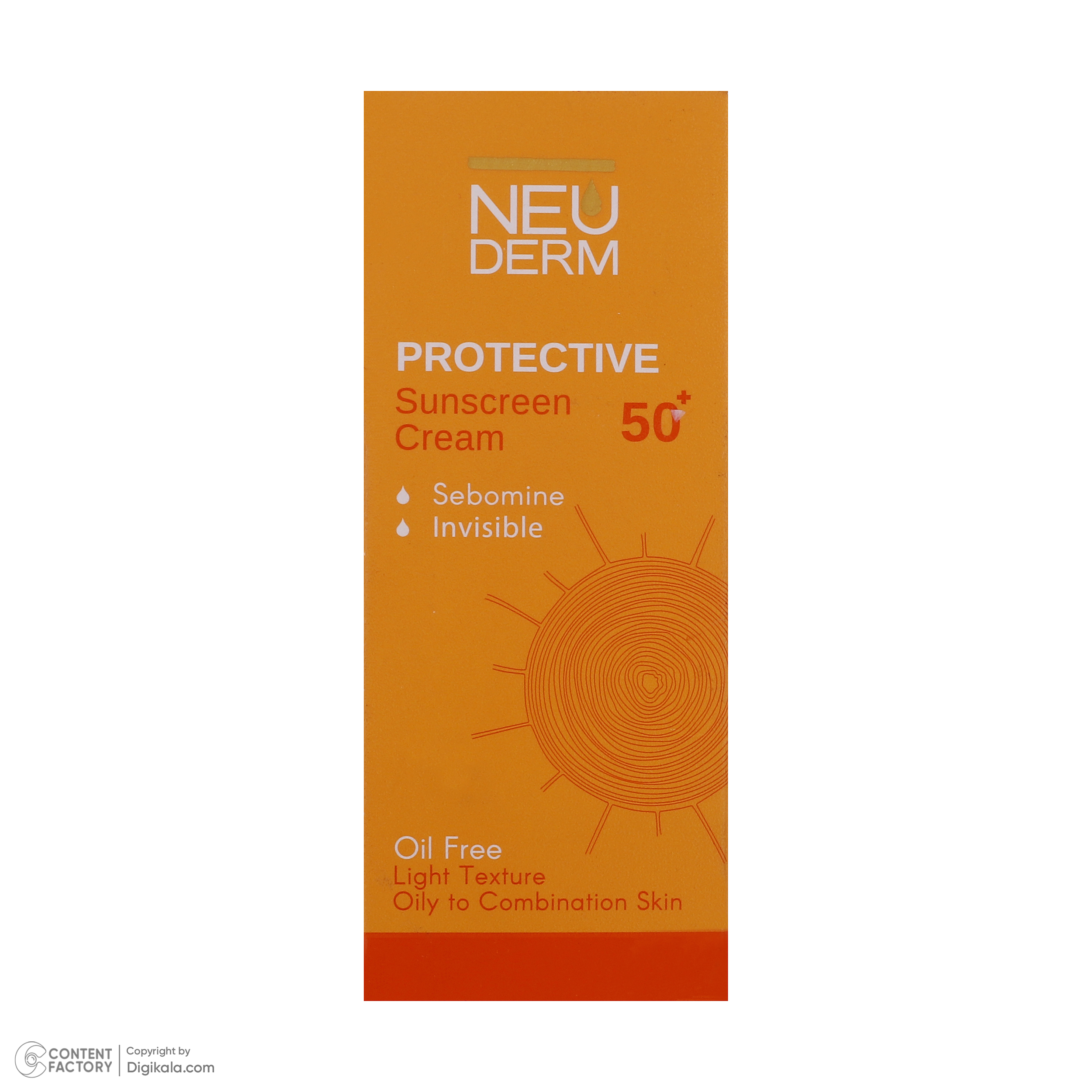 کرم ضد آفتاب بدون رنگ نئودرم SPF50 مدل Highly Protective محافظ UVA ،UVB، تنظیم ترشح چربی پوست، مناسب پوست چرب حجم 50 میلیلیتر
