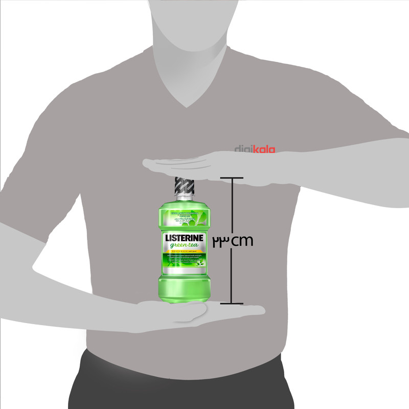 دهانشویه لیسترین مدل Green Tea حجم 500 میلی لیتر دهانشویه لیسترین مدل Green Tea حجم 500 میلی لیتر