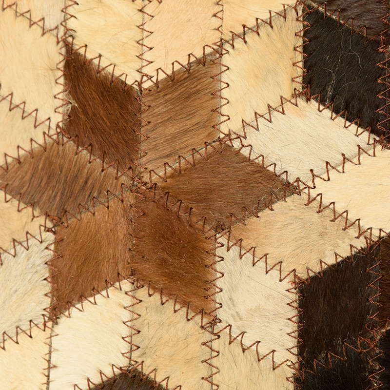 رومیزی کلاژ چرم و پوست مدل شش ضلعی کد 001