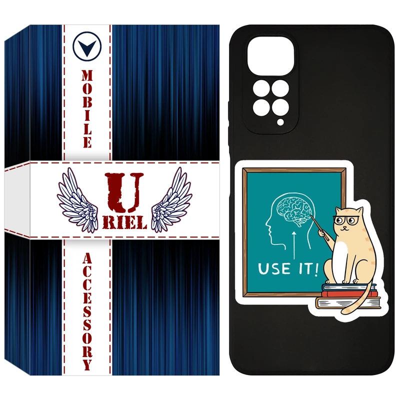 کاور یوریل مدل KSH کد 95 طرح گربه عاقل مناسب برای گوشی موبایل شیائومی Redmi Note 11 4G / Note 11S