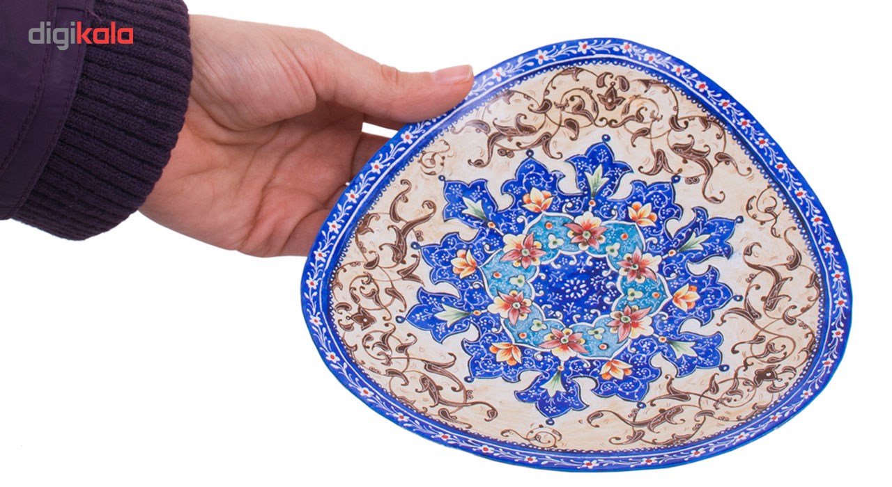 Copper Enamel Plate, Toranj Model in diameter of 16cm