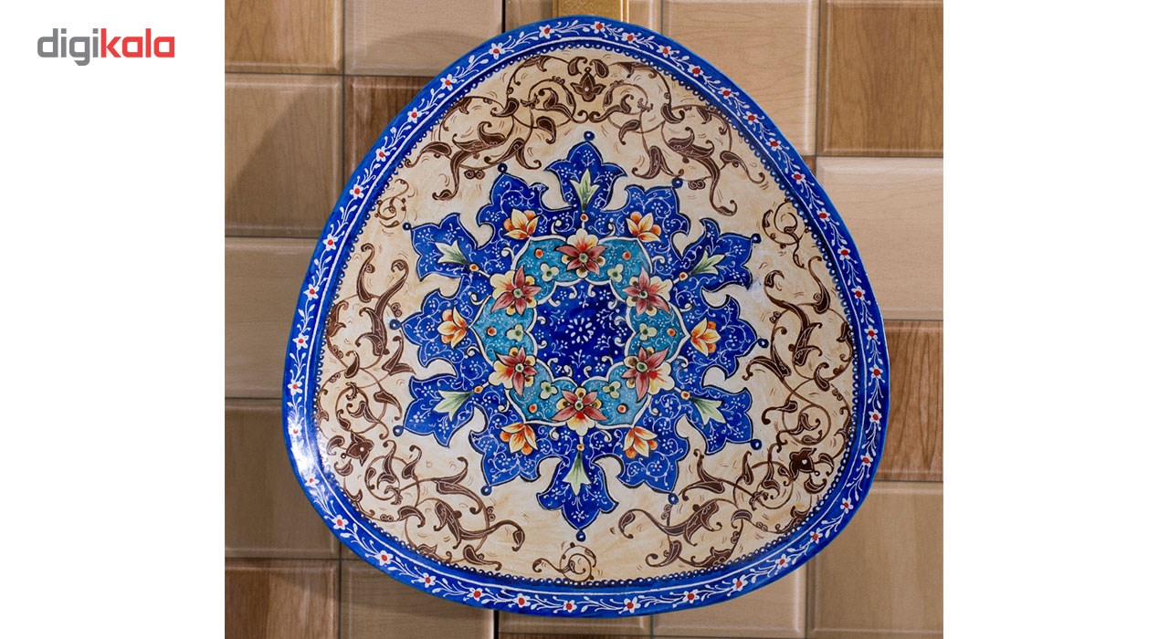 Copper Enamel Plate, Toranj Model in diameter of 16cm