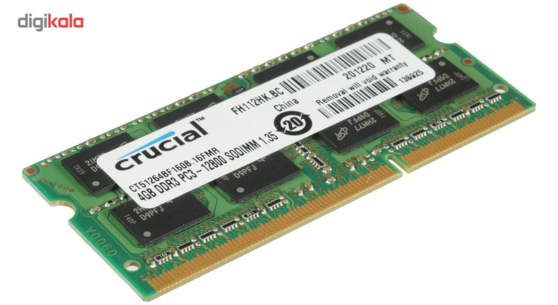 رم لپ تاپ کروشیال مدل DDR3L 1600MHz ظرفیت 4 گیگابایت 1