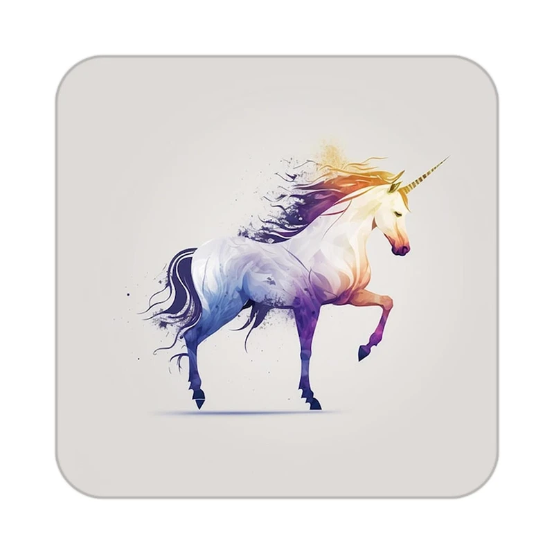 زیر لیوانی کاکتی طرح اسب تک شاخ و یونیکورن مدل mp33291