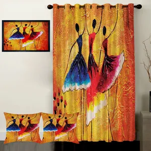 Rence S1-41041 Curtain with Tableau and Cushion