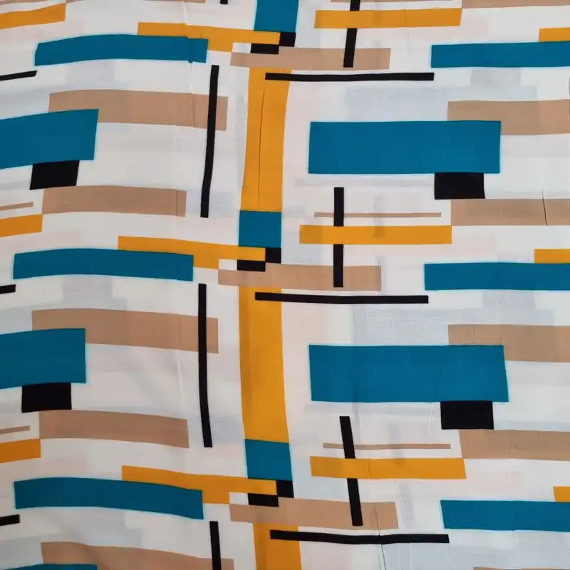 پارچه لباس مدل کودری نخی طرح مدرن کد RV