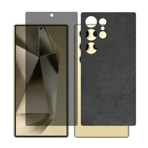 Glass Together model privacy screen protector for Samsung Galaxy S22 Ultra mobile phone with back cover sticker