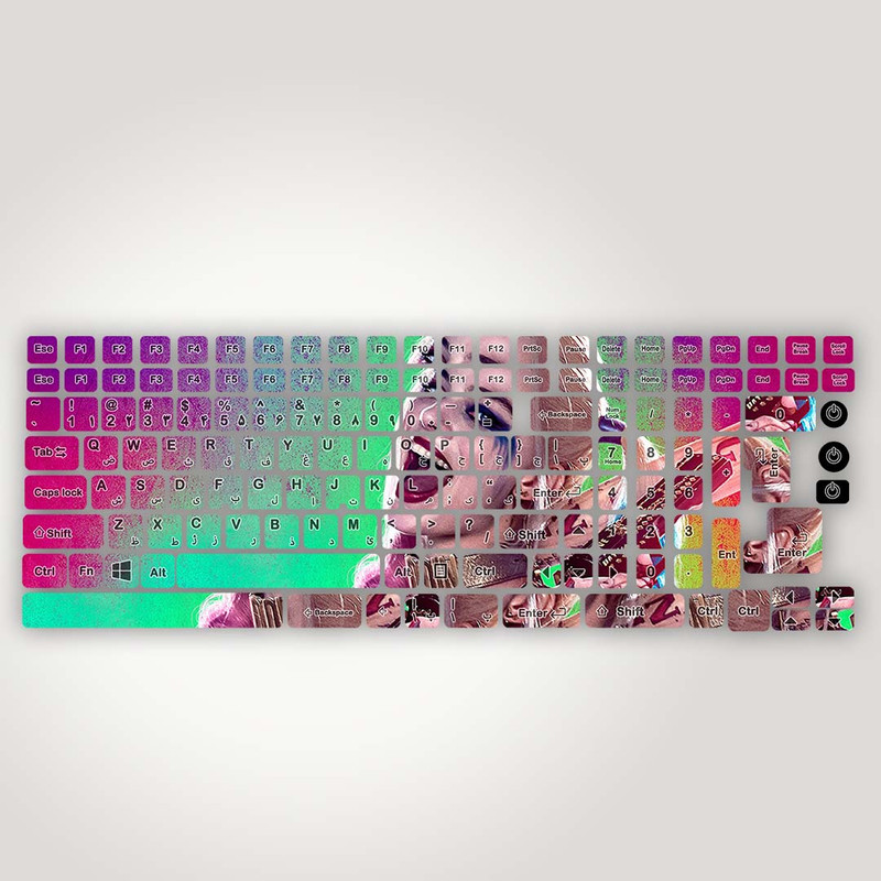 برچسب حروف فارسی کیبورد مدل harley quinn کد K-336 