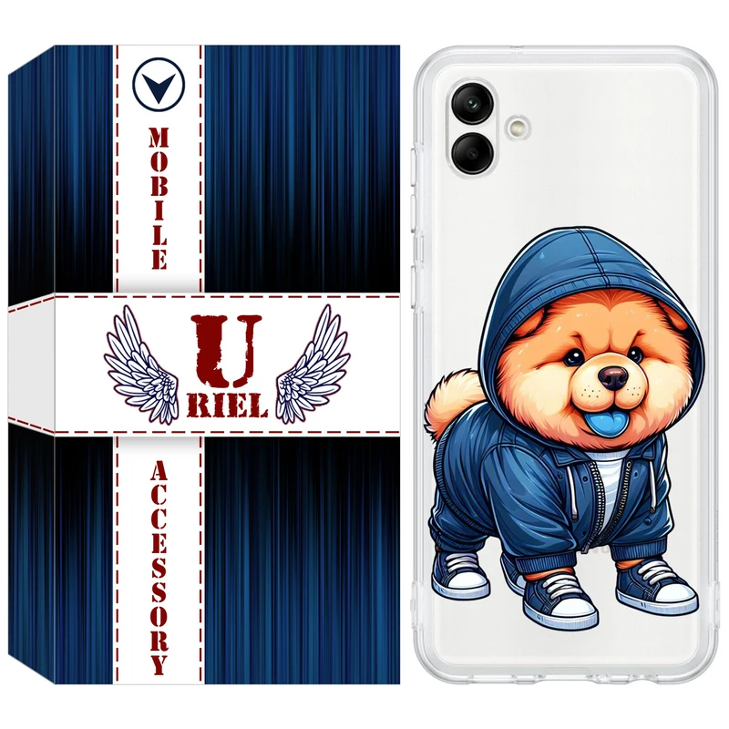 کاور ژله ای یوریل مدل Clear کد 65 طرح سگ مناسب برای گوشی موبایل سامسونگ Galaxy A04e