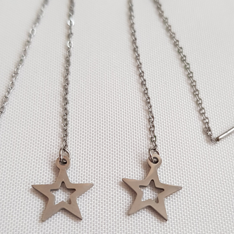 گوشواره زنانه مدل ستاره سیلور 171