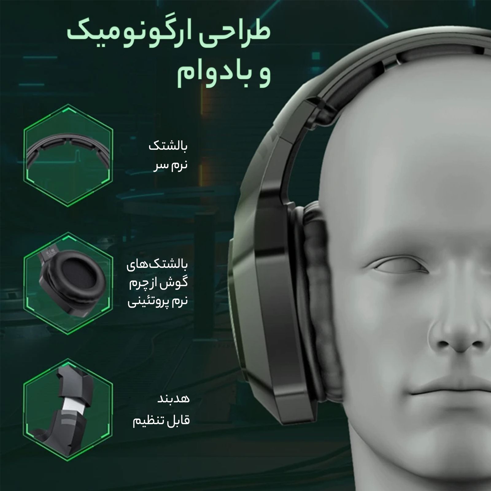 هدست بی سیم اونیکوما مدل B100 -  - 11