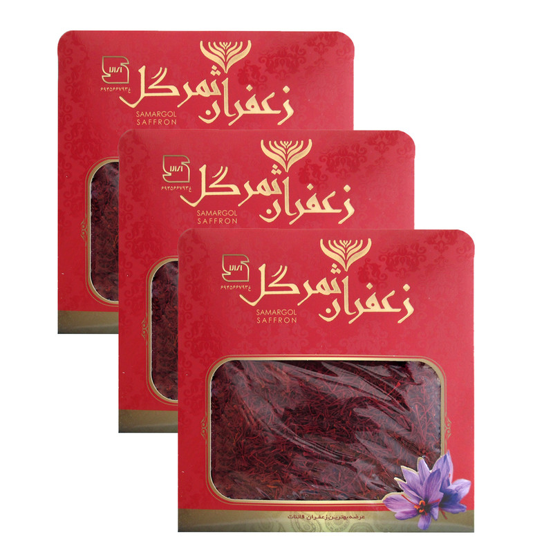 زعفران سرگل اعلاء ثمر گل - ۵ گرم بسته ۳ عددی