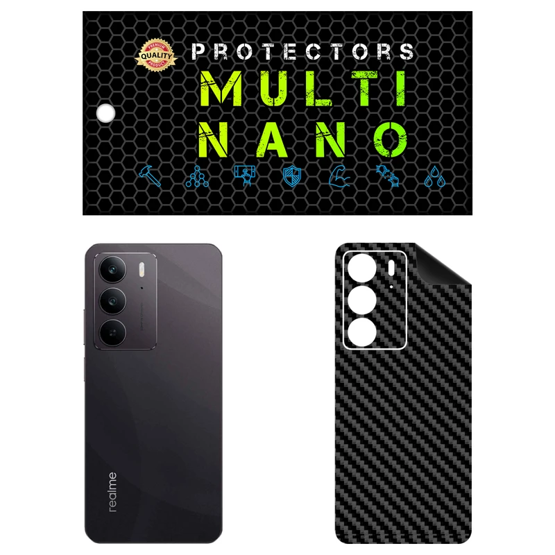 برچسب پوششی مولتی نانو طرح کربن مدل X-F1C مناسب برای گوشی موبایل ریلمی C75