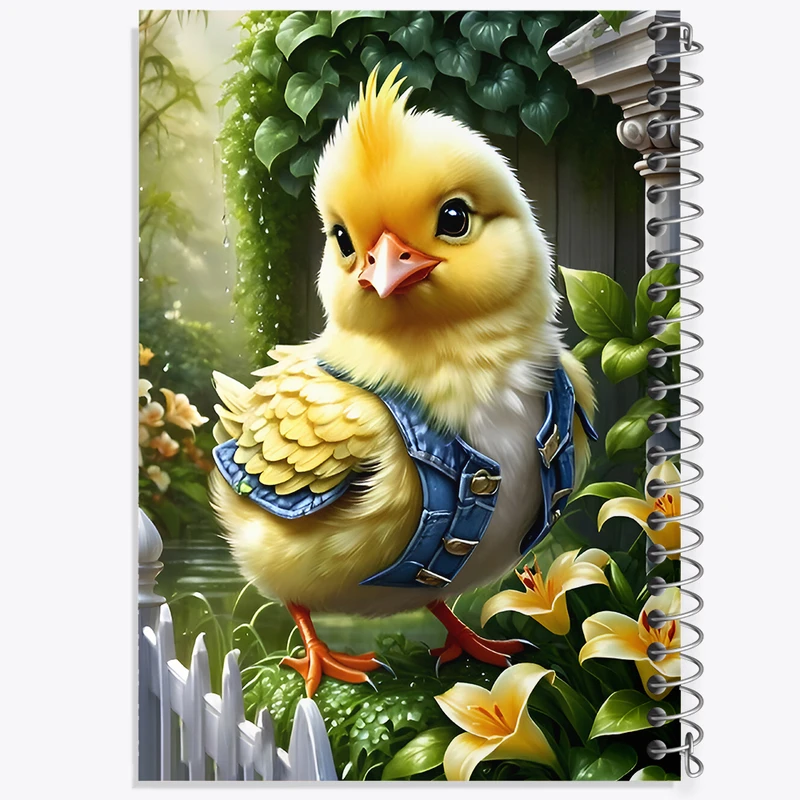 دفتر مشق 100 برگ خندالو طرح جوجه بامزه کد F6766