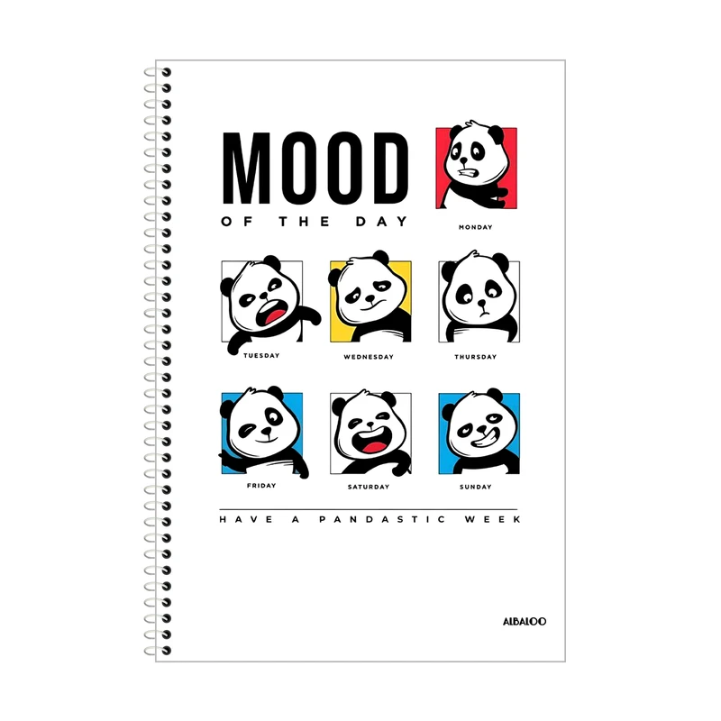 دفتر زبان 100 برگ آلبالو طرح فانتزی کد 2339