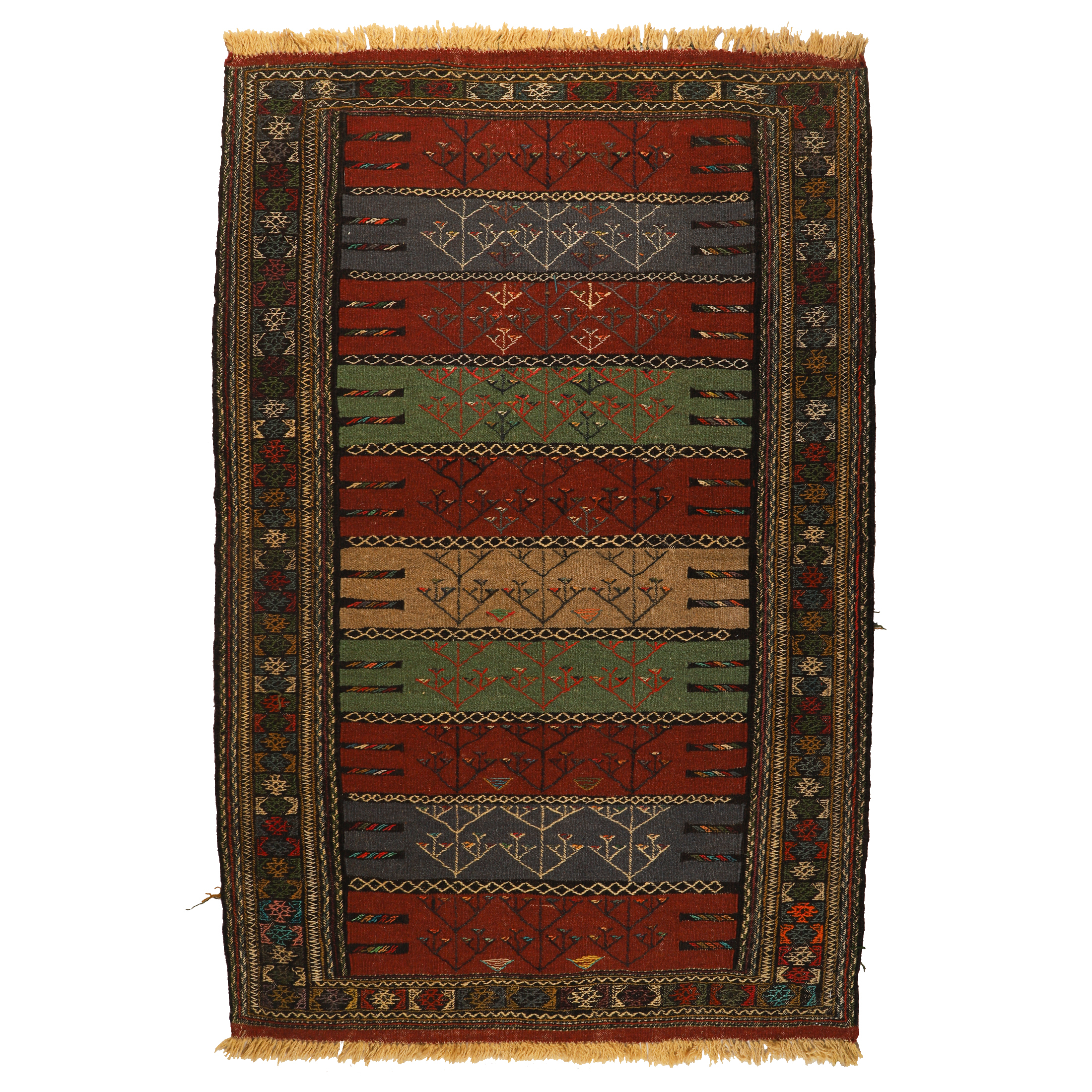 گلیم دستبافت دومتری طرح سفره کردی کد 1403116