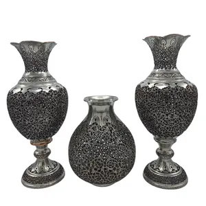 ست گلدان قلمزنی مدل مشبک کد 22 بسته سه عددی