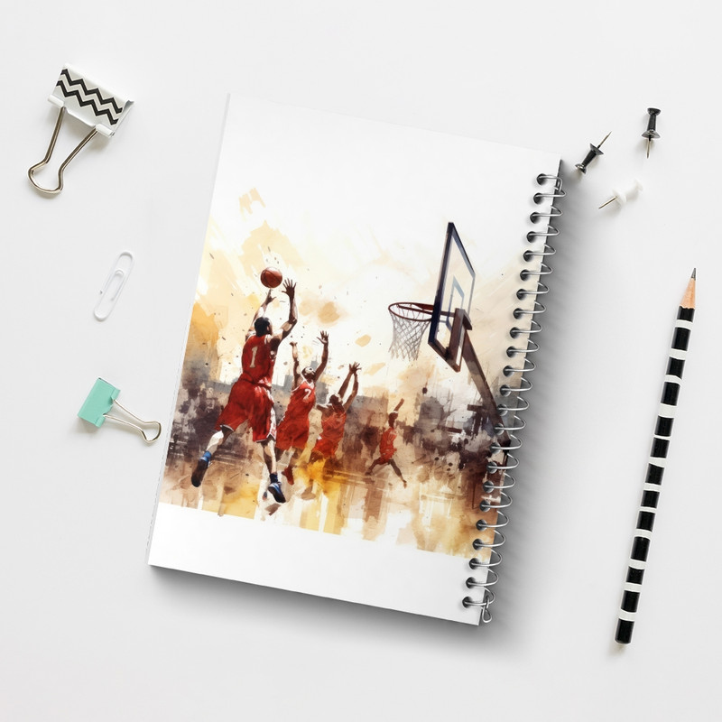 دفتر مشق 100 برگ خندالو طرح بسکتبال کد F2559