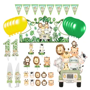 مجموعه 38 عددی تم تولد مدل حیوانات جنگل آبرنگی کد 11