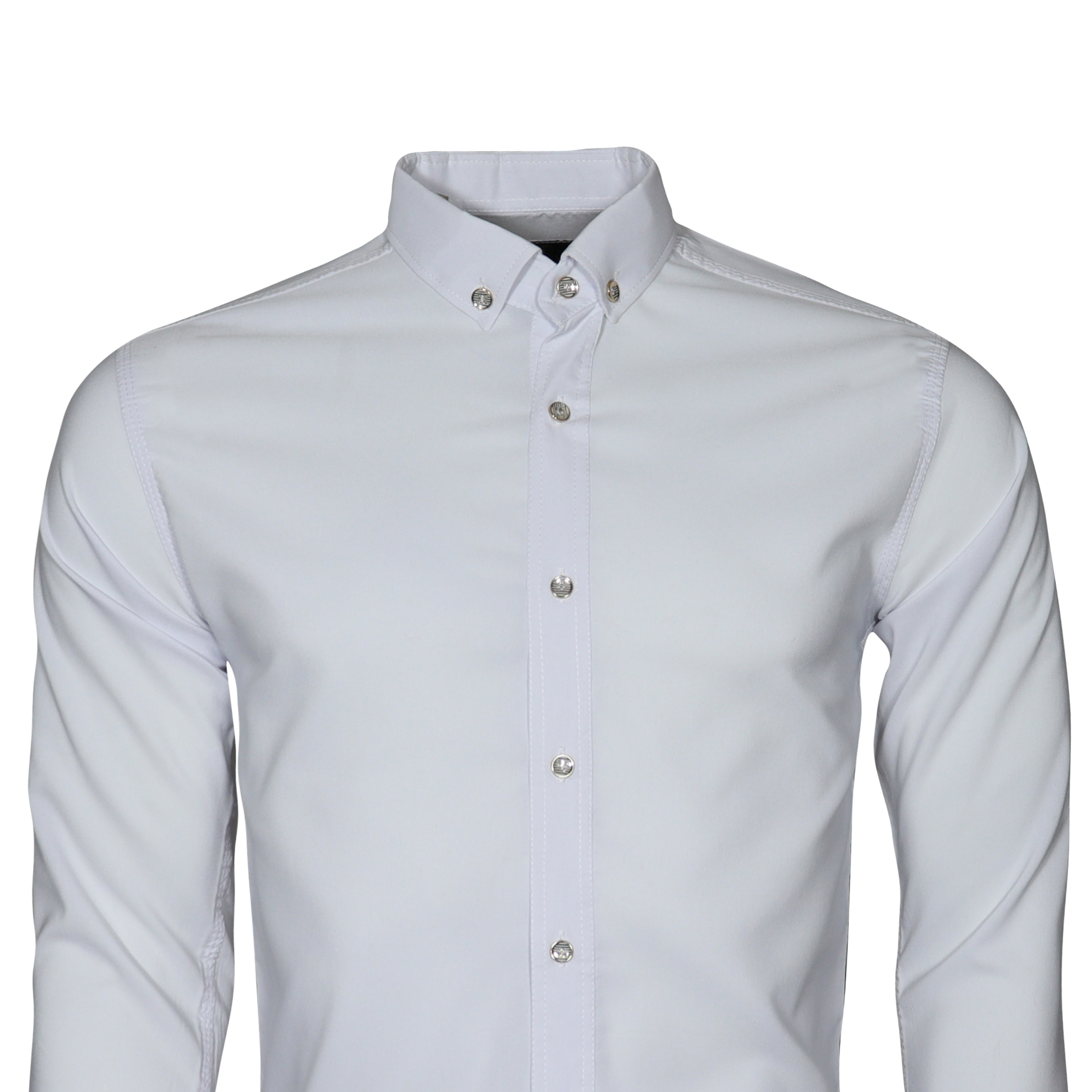 پیراهن آستین بلند مردانه مدل DL52 رنگ سفید