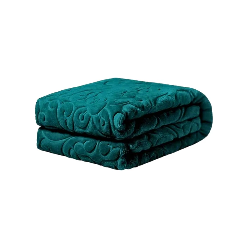 پتو یک نفره گلبافت مدل الوان گل برجسته کد 60078 سایز 220x160 سانتی‌متر