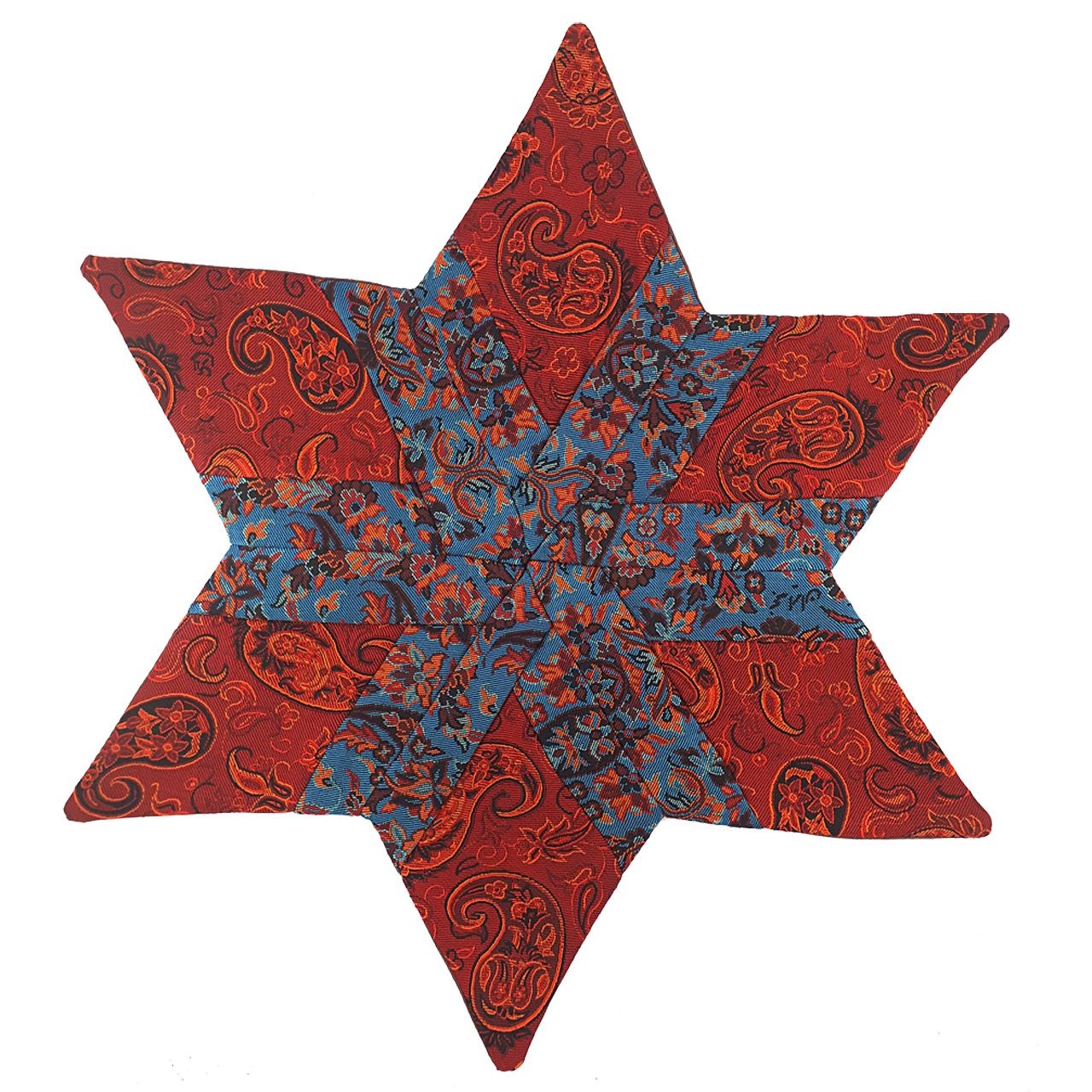 رومیزی ترمه مدل ستاره 3 سایز 36x36 سانتیمتر