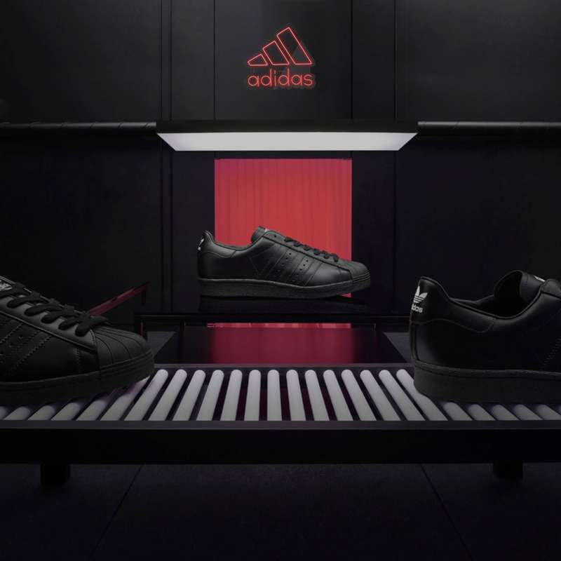چراغ دیواری نئون دیزاین طرح Adidas-Text-BL_RD
