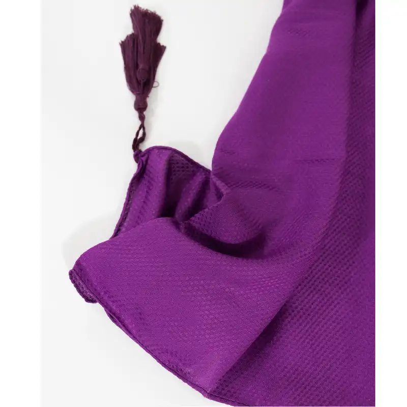 شال زنانه مدل نخی ساده منگوله دار خنک کد A-2261