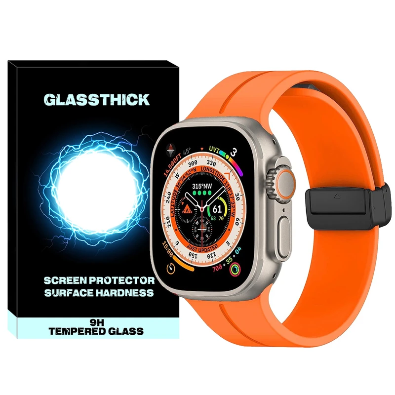 بند گلستیک مدل Magnetic-ORG-GL مناسب برای ساعت هوشمند ویرفیت TW8 Ultra