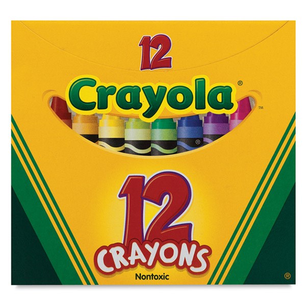 مداد شمعی 12 رنگ کرایولا مدل 12Crayons کد 0012