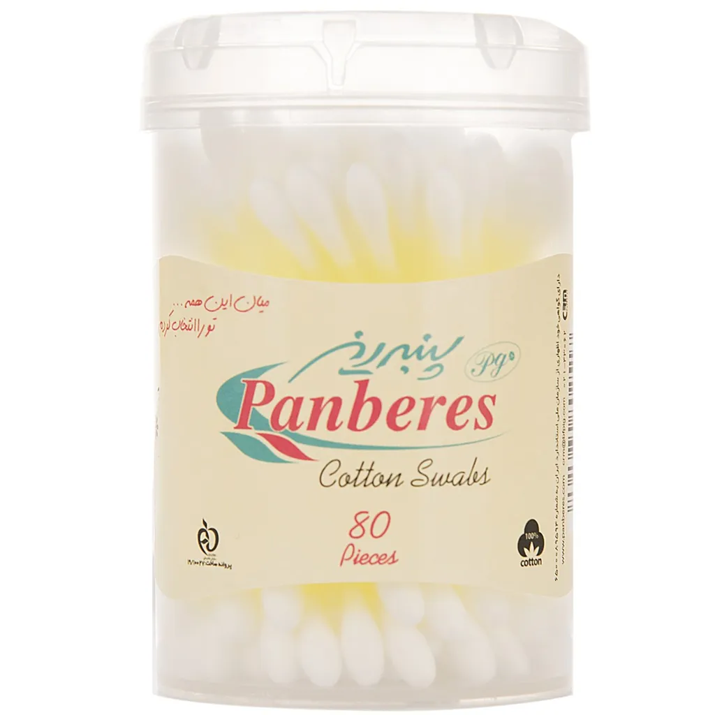 گوش پاک کن پنبه ریز بسته 80 عددی
