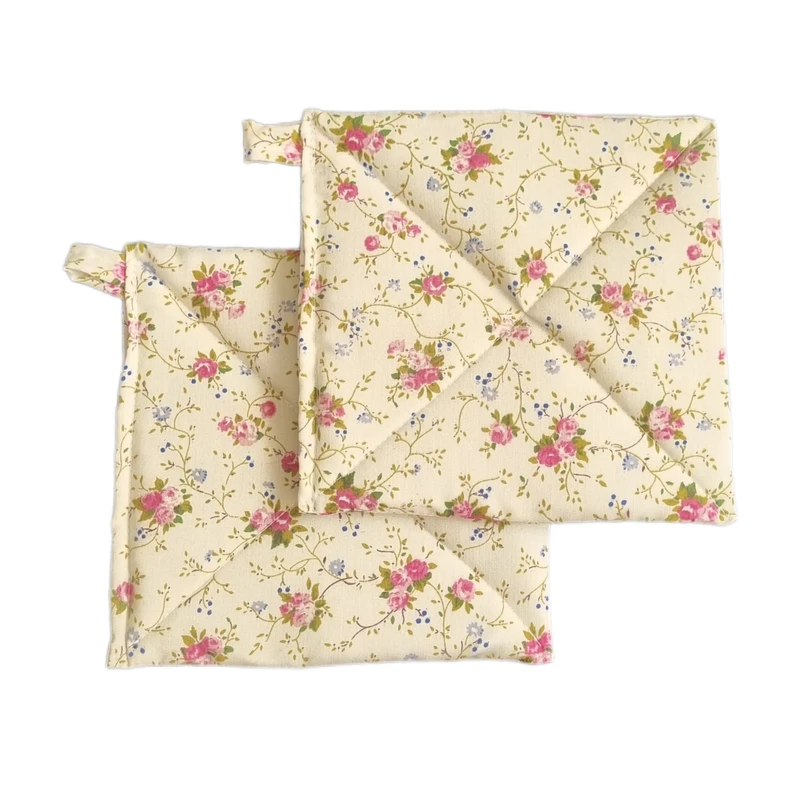 دستگیره طرح گل رز و شاخه بسته 2 عددی