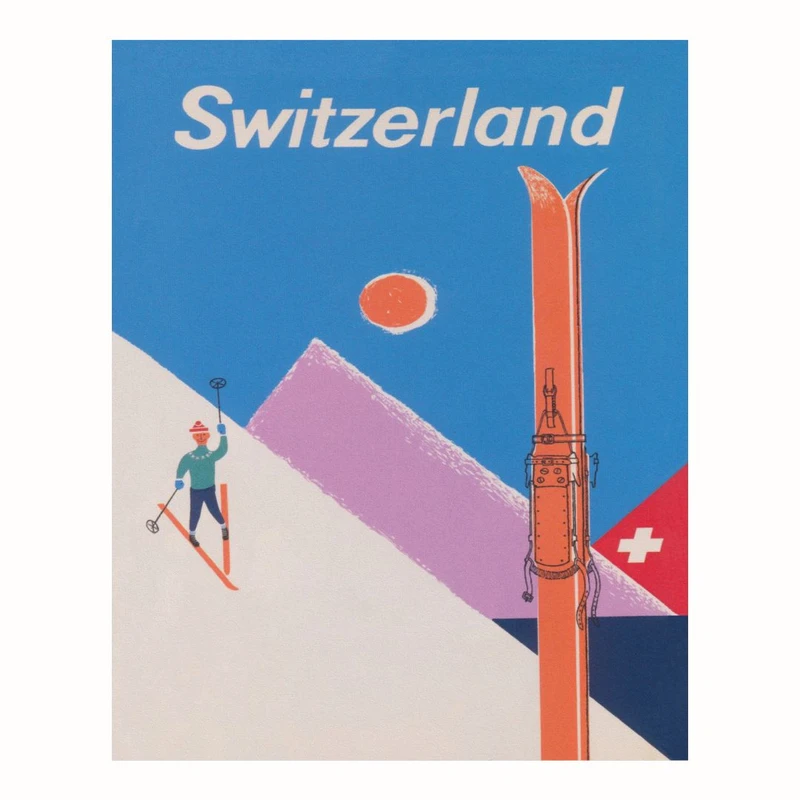 پوستر مدل اسکی بازان سوئیسی