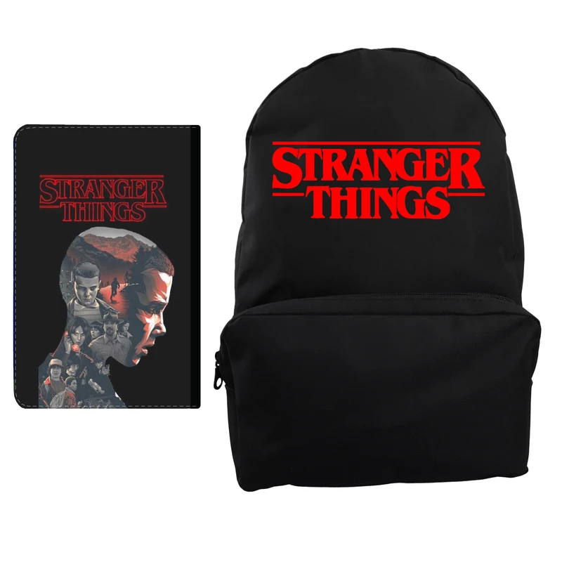 کوله پشتی مدل Stranger Things کد KP-583 به همراه کلاسور 