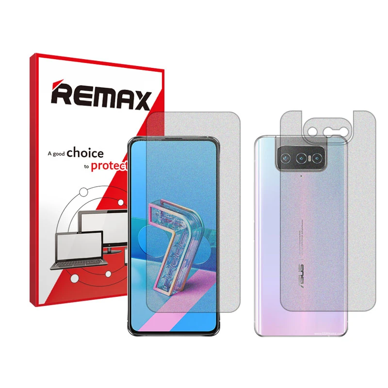 محافظ صفحه نمایش مات ریمکس مدل Resistant مناسب برای گوشی موبایل ایسوس Zenfone 7 به همراه محافظ پشت گوشی