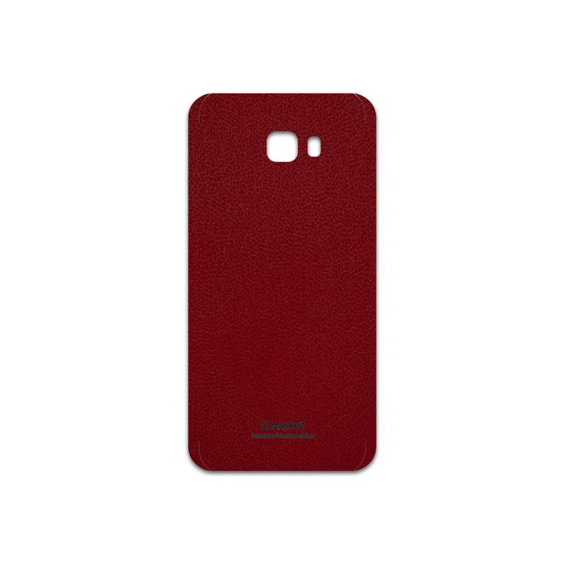 برچسب پوششی ماهوت مدل Red-Leather مناسب برای گوشی موبایل سامسونگ Galaxy C7 Pro