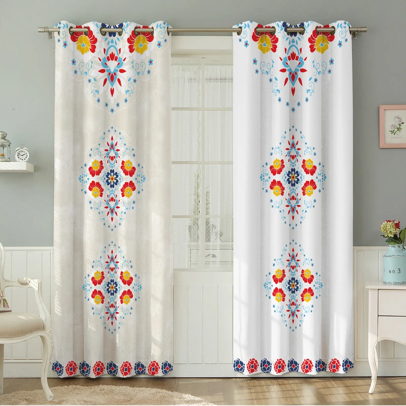 پرده نیروانا طرح سنتی مدل مخمل کد 4482سایز 140×280 سانتی متر