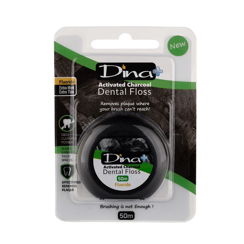 نخ دندان دینا مدل زغال اکتیو